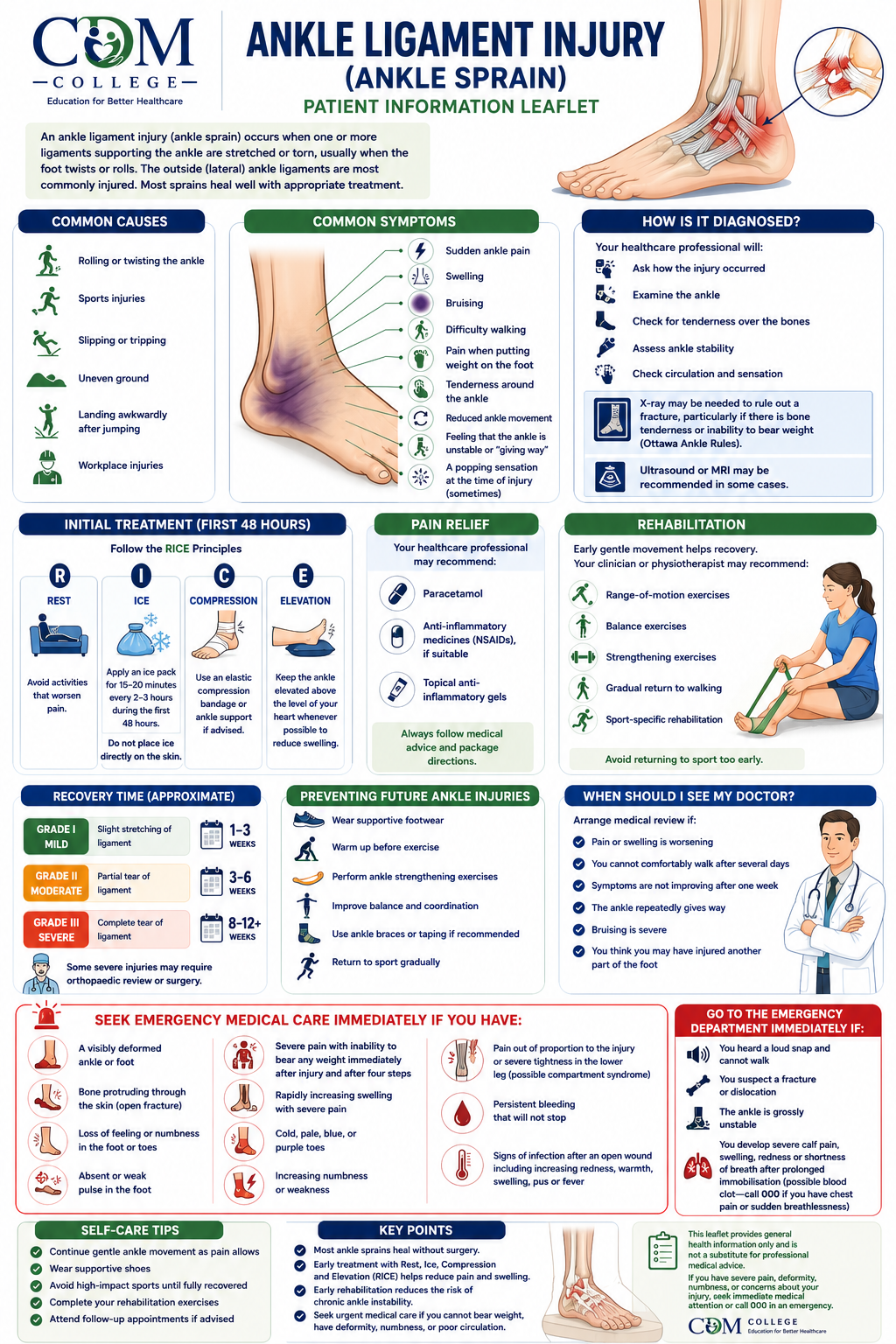 Ankle Ligament Injury (Ankle Sprain)
