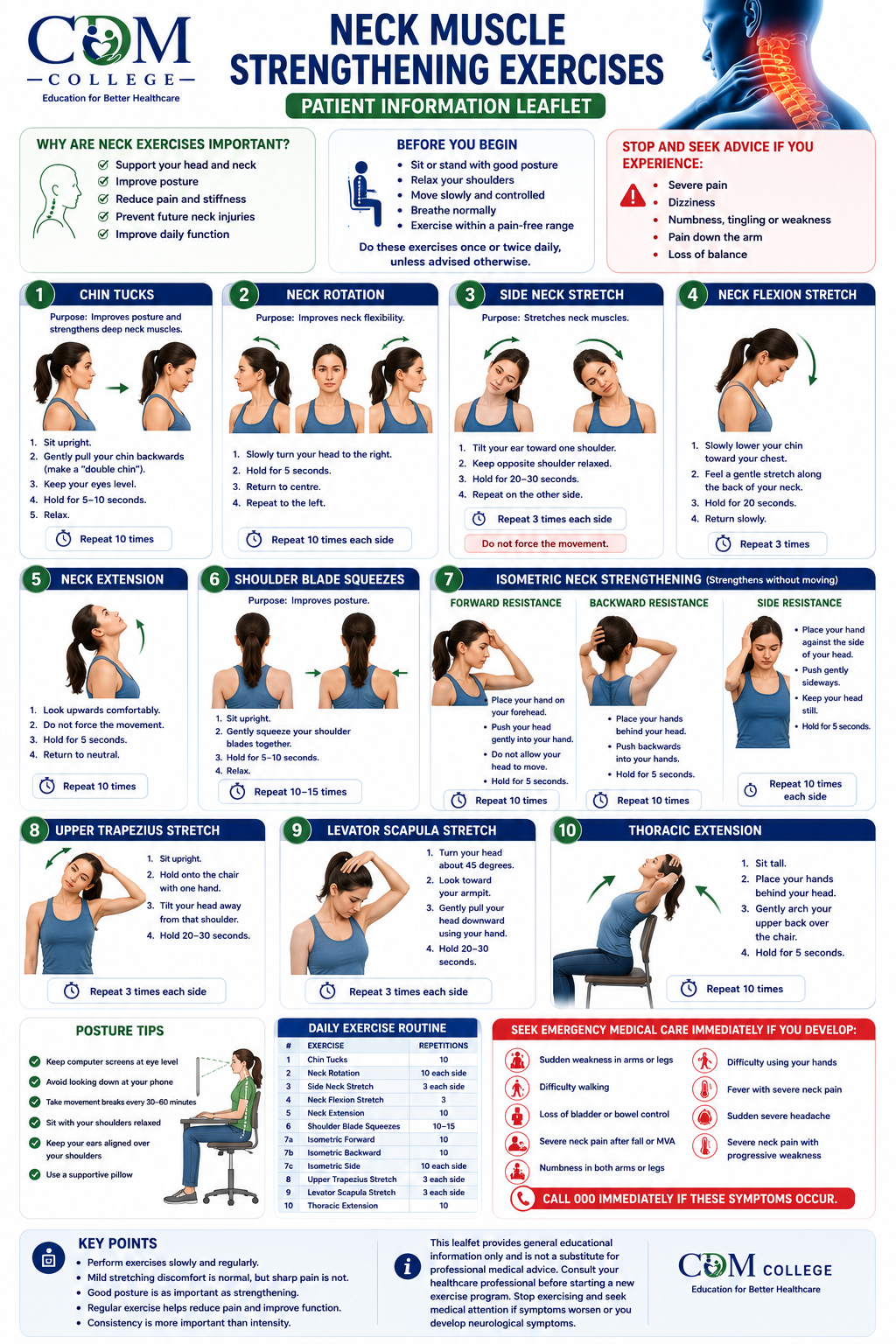 Neck Muscle Strengthening Exercises